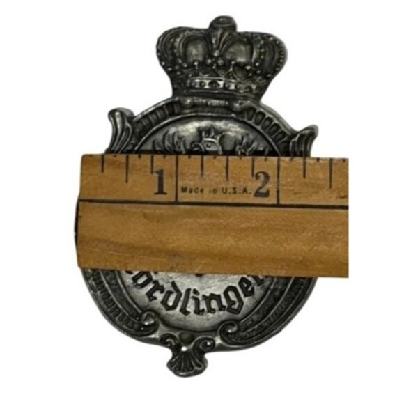 Antique Pewter German Nördlingen Badge With Crown & Eagle Emblem - Picture 6 of 7